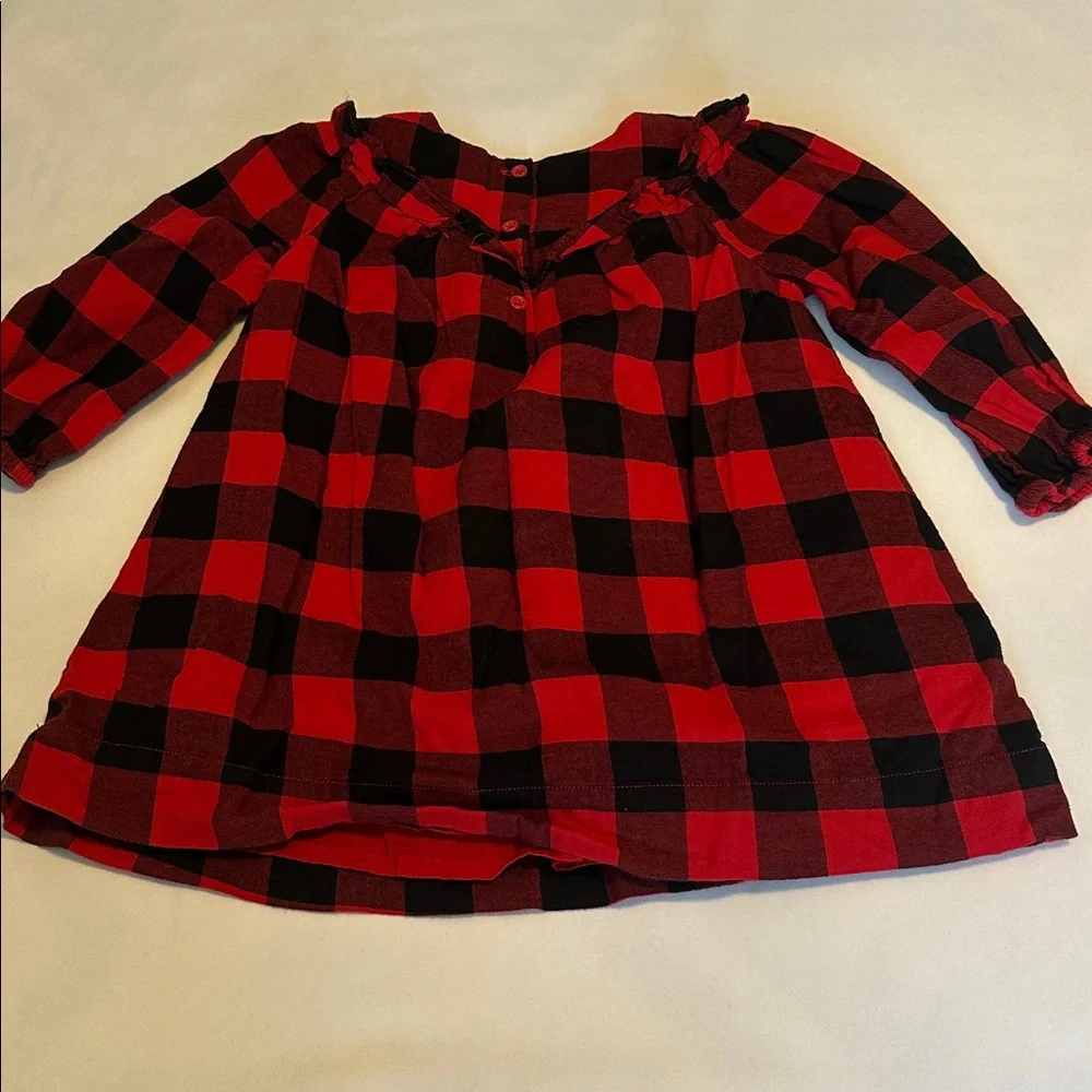 GAP Red and Black Checkered Dress